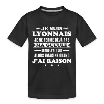 Humour Lyonnais I don't keep my mouth shut - Kids' Premium Organic T-Shirt - black - Front