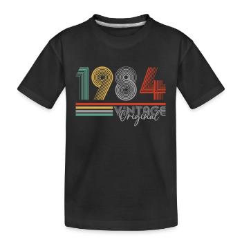 Vinatge 1984 Geburtstagsgeschenk - Kinder Premium Bio T-Shirt - Schwarz - Vorne