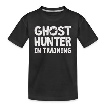 Ghost Hunter Paranormal Investigator Spirit Hunt - Kids' Premium Organic T-Shirt - black - Front