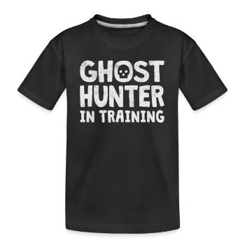 Ghost Hunter Paranormal Investigator Spirit Hunt - Kids' Premium Organic T-Shirt - black - Front
