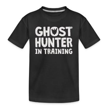 Ghost Hunter Paranormal Investigator Spirit Hunt - Kids' Premium Organic T-Shirt - black - Front