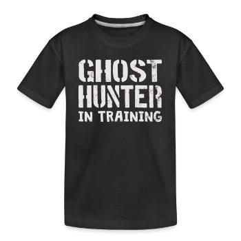 Ghost Hunter Paranormal Investigator Spirit Hunt - Kids' Premium Organic T-Shirt - black - Front