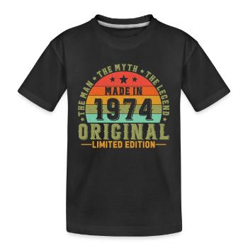 Vinatge 1974 Geburtstagsgeschenk - Kinder Premium Bio T-Shirt - Schwarz - Vorne