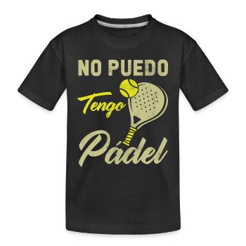 Ich kann keine Padel-Padel-Athleten haben - Kinder Premium Bio T-Shirt - Schwarz - Vorne