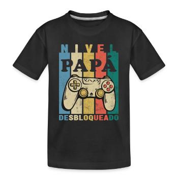 Dad Trainee Funny Future Dad Ad Em - Kids' Premium Organic T-Shirt - black - Front