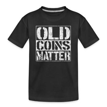 Münzsammler Lustige Münzen sammeln Numismatik - Kinder Premium Bio T-Shirt - Schwarz - Vorne