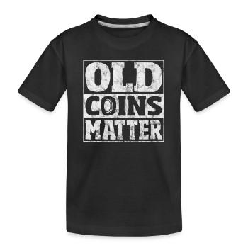 Münzsammler Lustige Münzen sammeln Numismatik - Kinder Premium Bio T-Shirt - Schwarz - Vorne