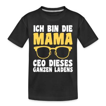 Mother Team Mom - Kids' Premium Organic T-Shirt - black - Front