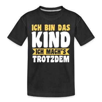 Daughter Son - Kids' Premium Organic T-Shirt - black - Front