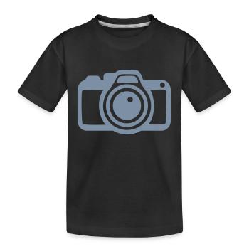 Kamera - Kinder Premium Bio T-Shirt - Schwarz - Vorne