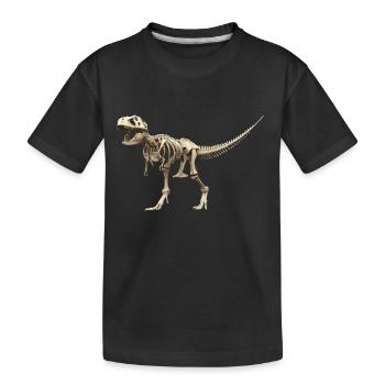 T-rex Skelett - Kinder Premium Bio T-Shirt - Schwarz - Vorne