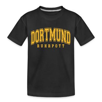 Dortmund - Kinder Premium Bio T-Shirt - Schwarz - Vorne