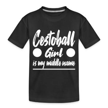 Cestoball Girl is my middle name - Kinder Premium Bio T-Shirt - Schwarz - Vorne