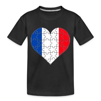 France - T-shirt bio Premium Enfant - noir - Devant