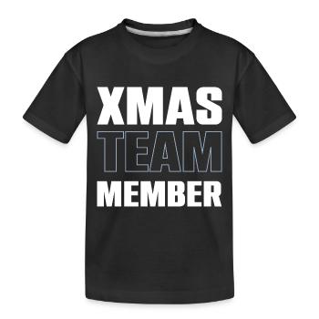 Xmas Team - Kinder Premium Bio T-Shirt - Schwarz - Vorne