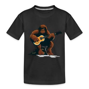 Bigfoot joue de la guitare - T-shirt bio Premium Enfant - noir - Devant