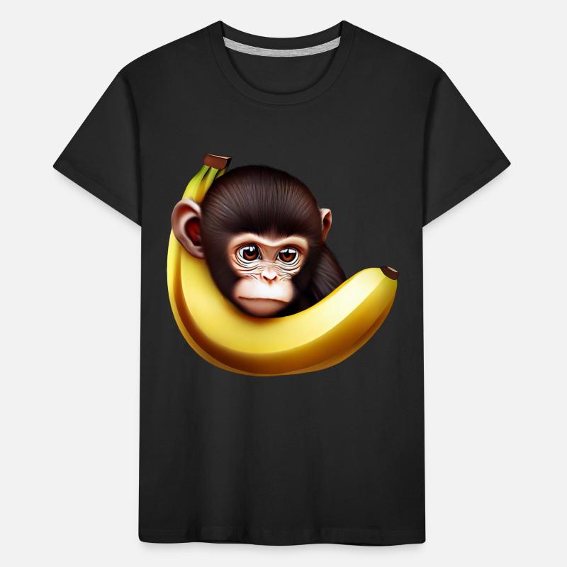 Banane à cache-cache de singe T-shirt bio Premium Enfant