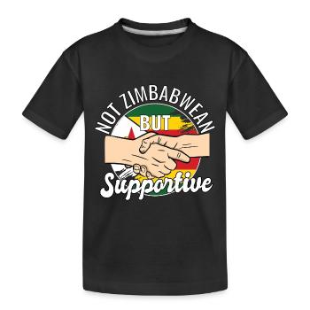 Not Zimbabwean But Supportive Country Traveler - Kinder Premium Bio T-Shirt - Schwarz - Vorne