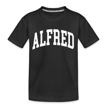 Alfred - Kinder Premium Bio T-Shirt - Schwarz - Vorne