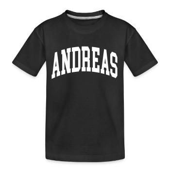 Andreas - Kinder Premium Bio T-Shirt - Schwarz - Vorne
