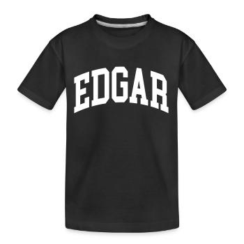 Edgar - Kids' Premium Organic T-Shirt - black - Front