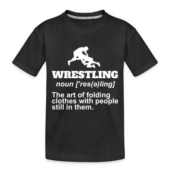 Définition de la lutte Pro Wrestler Fan Wrestling - T-shirt bio Premium Enfant - noir - Devant