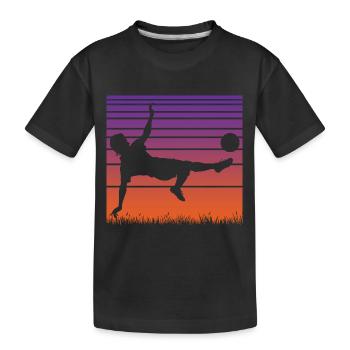 Joueurs de football - T-shirt bio Premium Enfant - noir - Devant