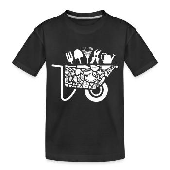 Garden Florist, Ladies, Hobby Gardener, Gardener - Kids' Premium Organic T-Shirt - black - Front