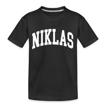 Niklas - Kinder Premium Bio T-Shirt - Schwarz - Vorne