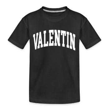 Valentin - Kinder Premium Bio T-Shirt - Schwarz - Vorne