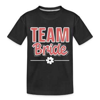 Team Braut - Kinder Premium Bio T-Shirt - Schwarz - Vorne