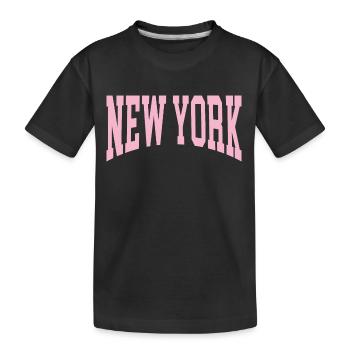 New York - Kids' Premium Organic T-Shirt - black - Front
