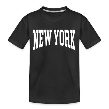 New York - Kinder Premium Bio T-Shirt - Schwarz - Vorne