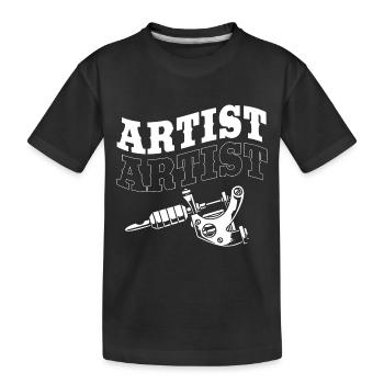 Tattoo Artist Tattoo Artist Tattooed Tattoo - Kids' Premium Organic T-Shirt - black - Front
