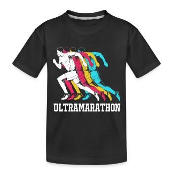 Trailrunning - Kinder Premium Bio T-Shirt - Schwarz - Vorne