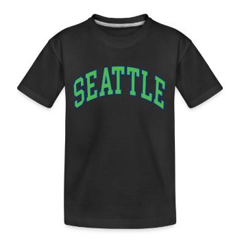 Seattle - Kids' Premium Organic T-Shirt - black - Front