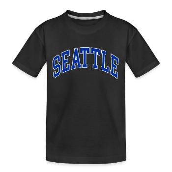 Seattle - Kids' Premium Organic T-Shirt - black - Front