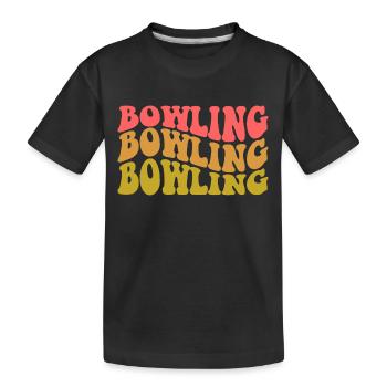 Bowling - Kinder Premium Bio T-Shirt - Schwarz - Vorne