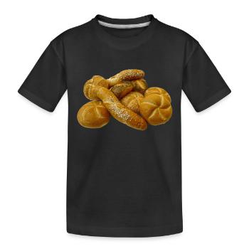 pain baguette broetchen crossaint Baecker pain bu - T-shirt bio Premium Enfant - noir - Devant