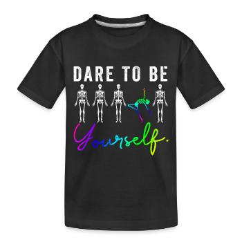 Drapeau arc-en-ciel I Défilé du mois de la fierté LGBT J’ose - T-shirt bio Premium Enfant - noir - Devant