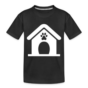Dog house dog - Kids' Premium Organic T-Shirt - black - Front