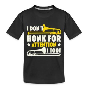 Je ne klaxonne pas pour attirer l’attention, je fais Posauni - T-shirt bio Premium Enfant - noir - Devant
