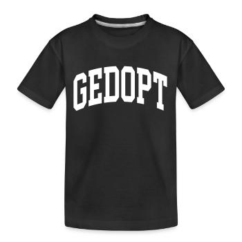 Gedopt - Kinder Premium Bio T-Shirt - Schwarz - Vorne