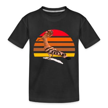 Hoopoe Bird Illustration - Kids' Premium Organic T-Shirt - black - Front