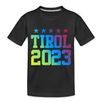 Tirol 2023 - Kinder Premium Bio T-Shirt - Schwarz - Vorne