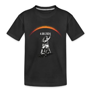 Eclipse totale de Soleil 2024 - Amérique totale - T-shirt bio Premium Enfant - noir - Devant