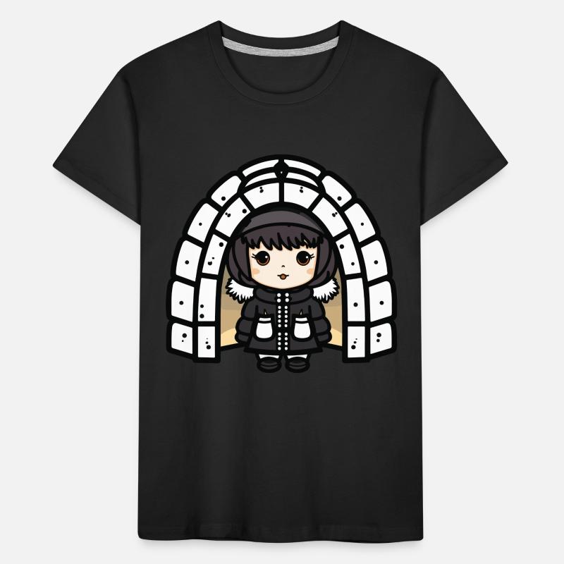 Igloo Eskimo Winter Comic Kids' Premium Organic T-Shirt