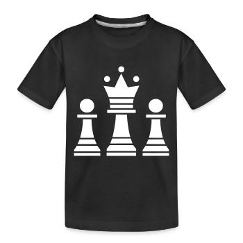 Jeux échecs - T-shirt bio Premium Enfant - noir - Devant