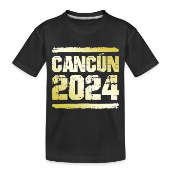 Cancún 2024 Médaille d’or - T-shirt bio Premium Enfant - noir - Devant