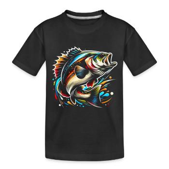 Poisson bar - T-shirt bio Premium Enfant - noir - Devant
